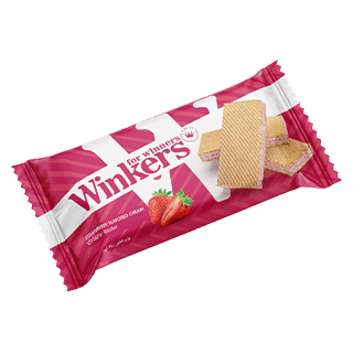 ویفر با کرم توت فرنگی وینکرز